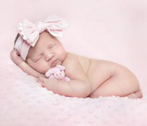 Beautiful photo of a sleeping newborn baby