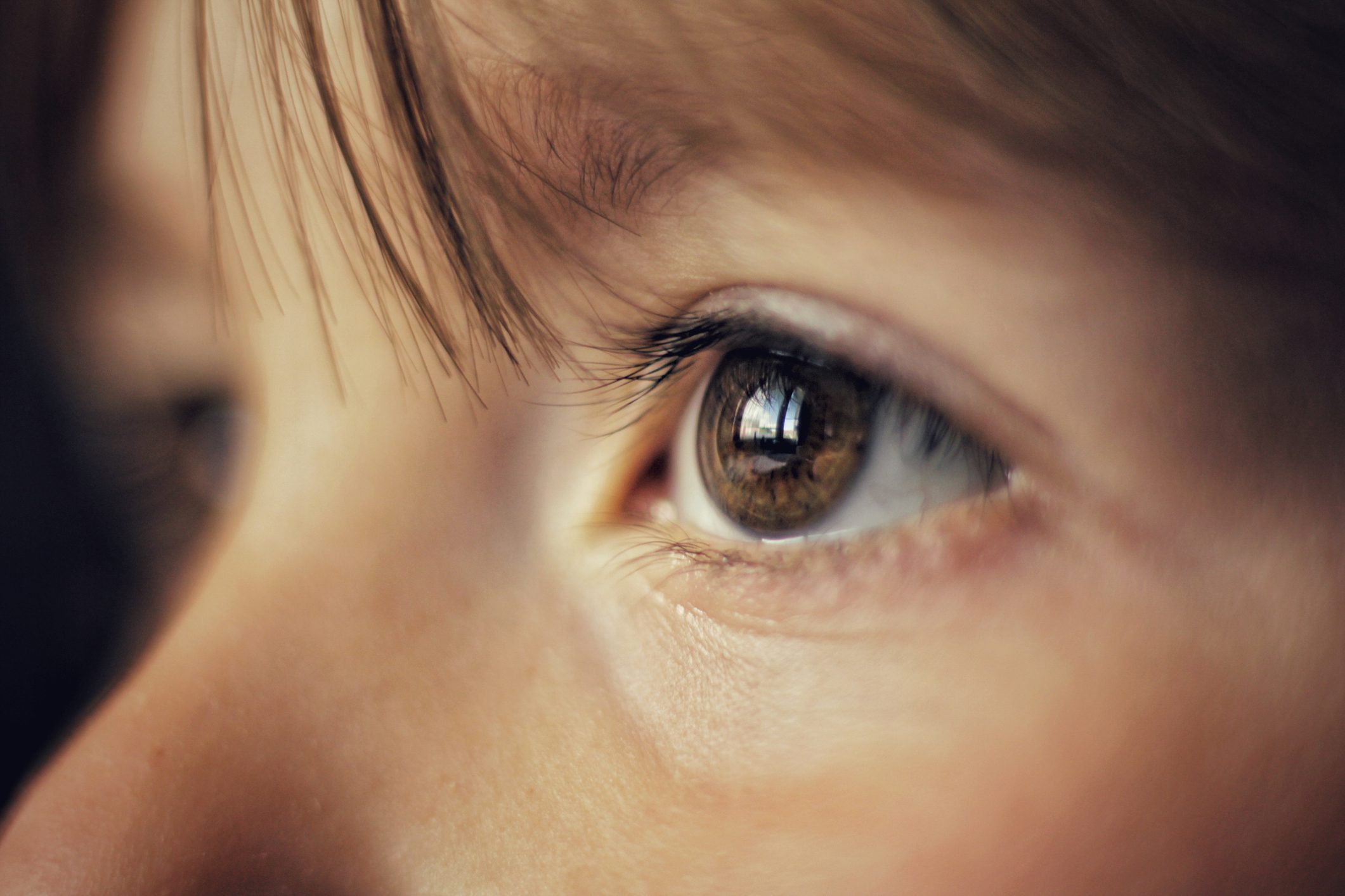 Close-up of a child's eye